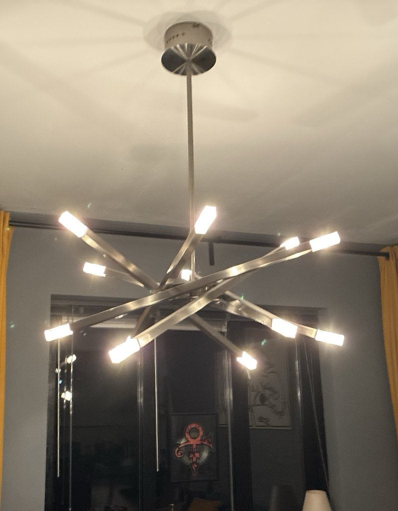 Livex Lighting Monaco 10 Light Chandelier hanglamp, Ophalen of Verzenden, Gebruikt, Metaal