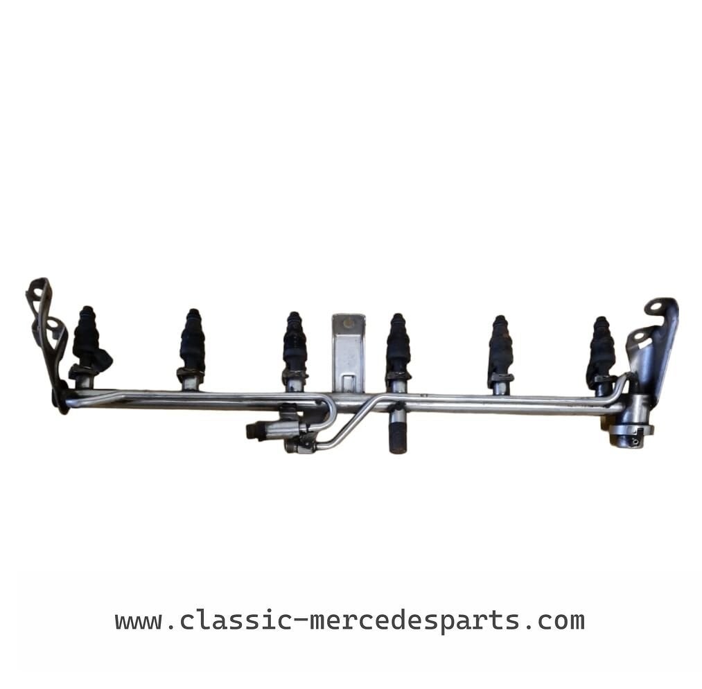 Injector rail met injectoren Mercedes m104, Gebruikt, -, -, Ophalen of Verzenden