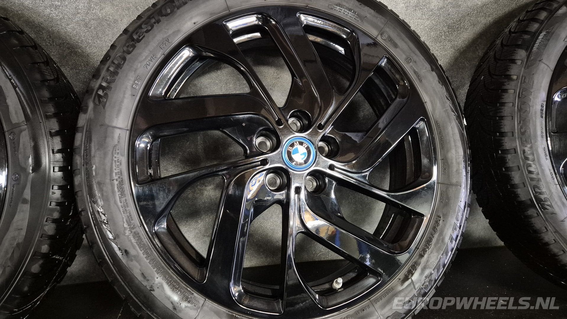 Originele BMW i3 19 inch velgen 427 winterbanden Bridgestone, 19 inch, Gebruikt, 155 mm, -