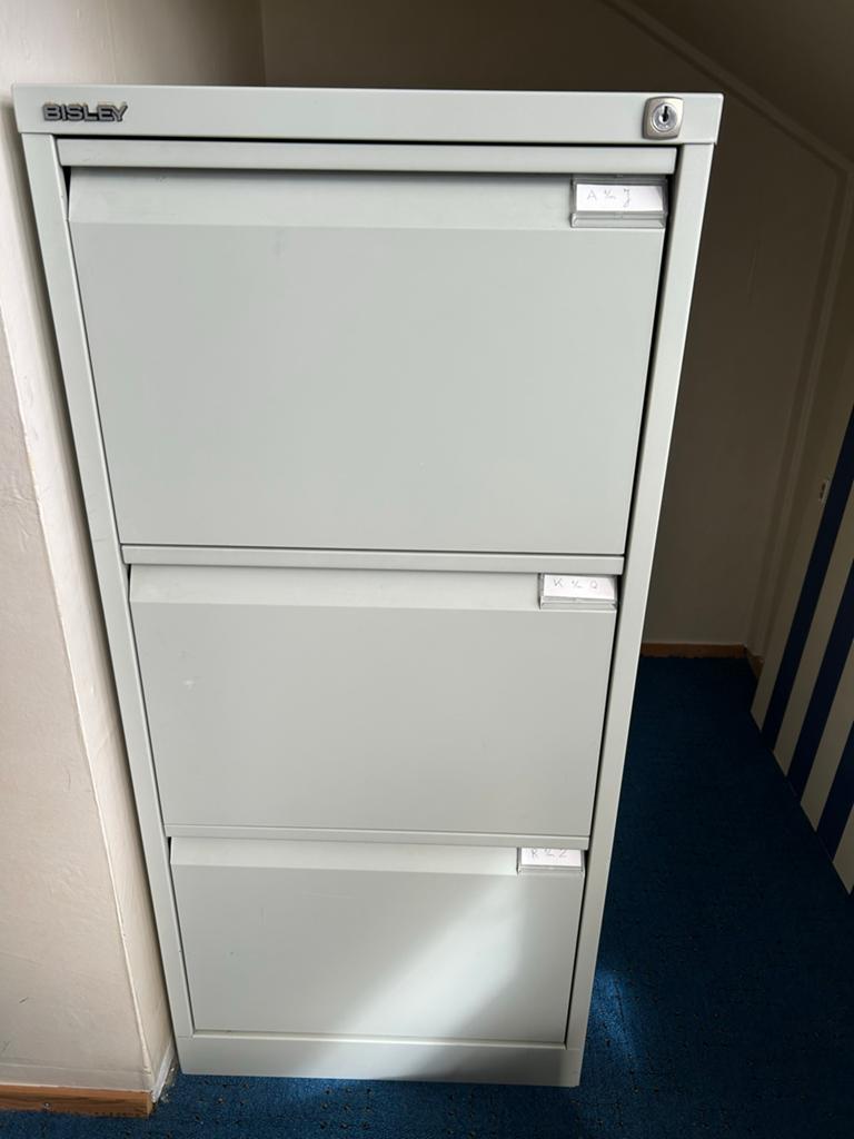 Bisley Archiefkast / Ladeblok met 3 Lades en Sleutel, Ophalen, Minder dan 50 cm, Gebruikt, 100 tot 150 cm