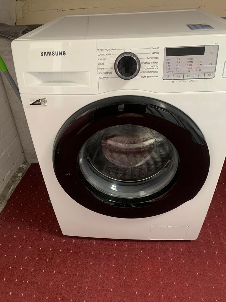 Samsung Wasmachine 8kg 1400 toeren WW80TA049AH EcoBubble, Ophalen, 1200 tot 1600 toeren, Gebruikt, 8 tot 10 kg