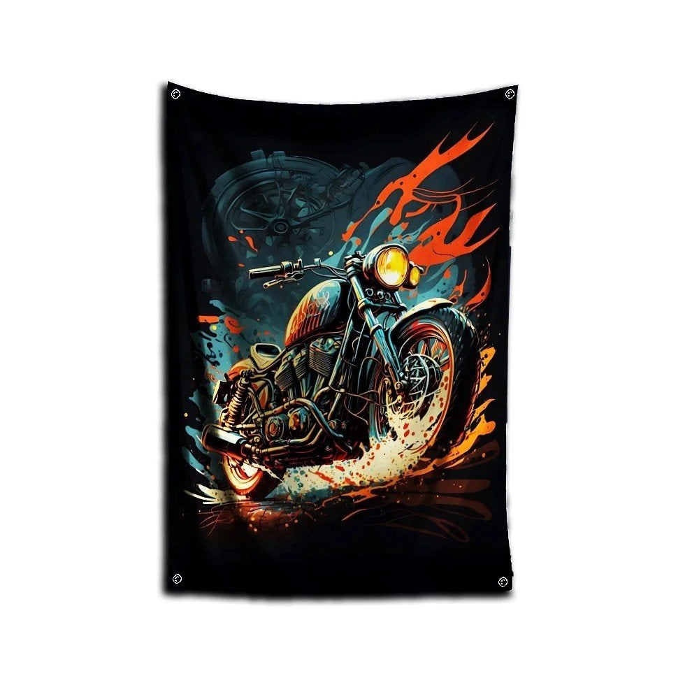 Grote vlaggen Vintage motoren (150x90cm), Diversen, Ophalen of Verzenden, Nieuw