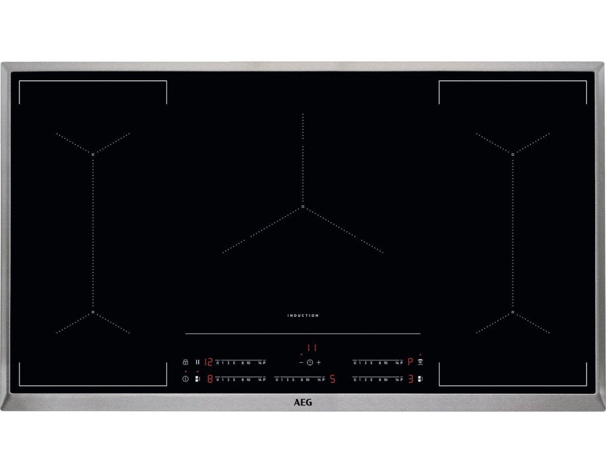 AEG Inductiekookplaat 90 cm – IKE95454XB – 5 zones, Witgoed en Apparatuur, Kookplaten, Ophalen, Gebruikt, Inbouw, Inductie