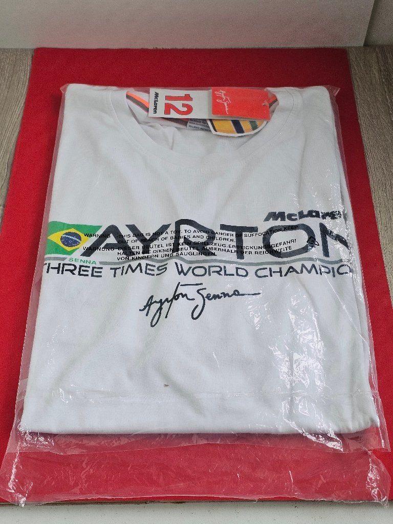 Ayrton Senna shirt, McLaren MP4-4, 3 x World Champion. NIEUW, Ophalen of Verzenden, Nieuw, Formule 1