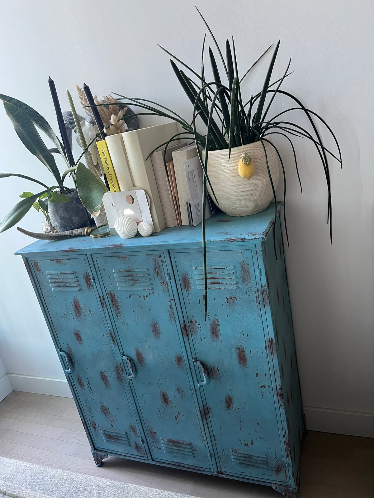 Industriële locker groen/blauw metaal Loods 5, Ophalen, Zo goed als nieuw