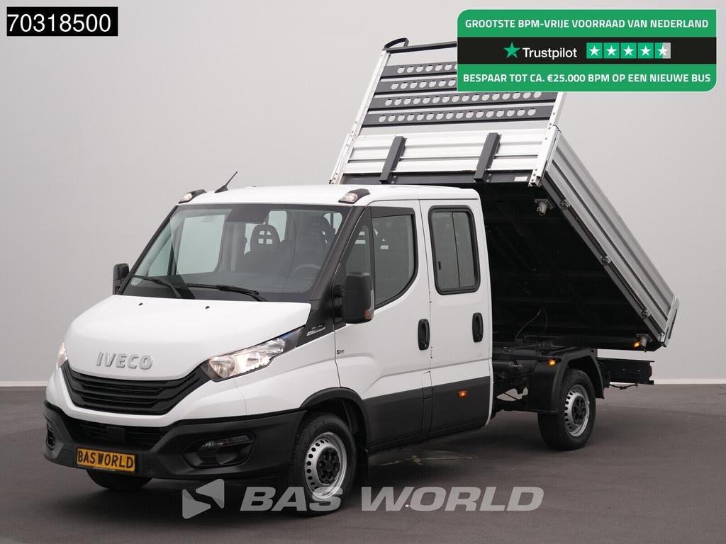 Iveco Daily 35S16 Automaat Driezijdige Kipper Dubbel Cabine, Auto's, Bestelauto's, Automaat, Stof, Gebruikt, Euro 6