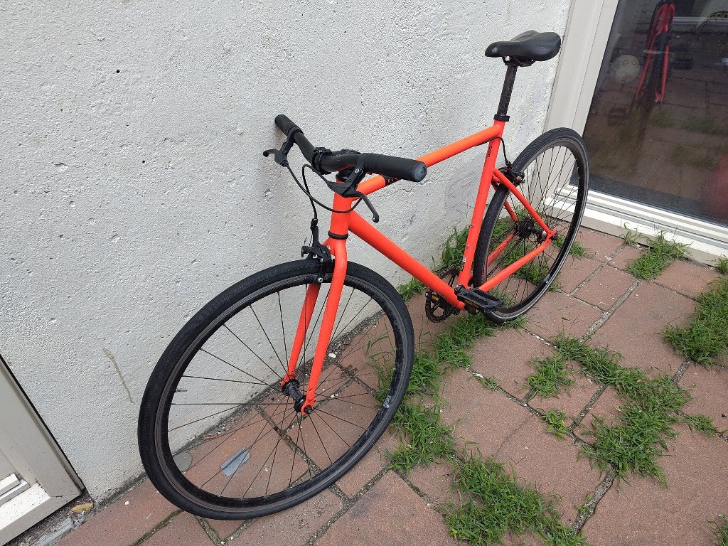 Stoere Singlespeed / Fixie Fiets, Gebruikt, Velgrem, 53 tot 57 cm, Ophalen