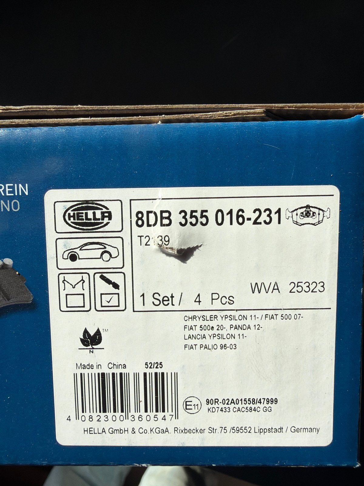 Nieuwe Hella remblokken voor diverse modellen (1 set/4 stuks, Ophalen, Nieuw, Chrysler