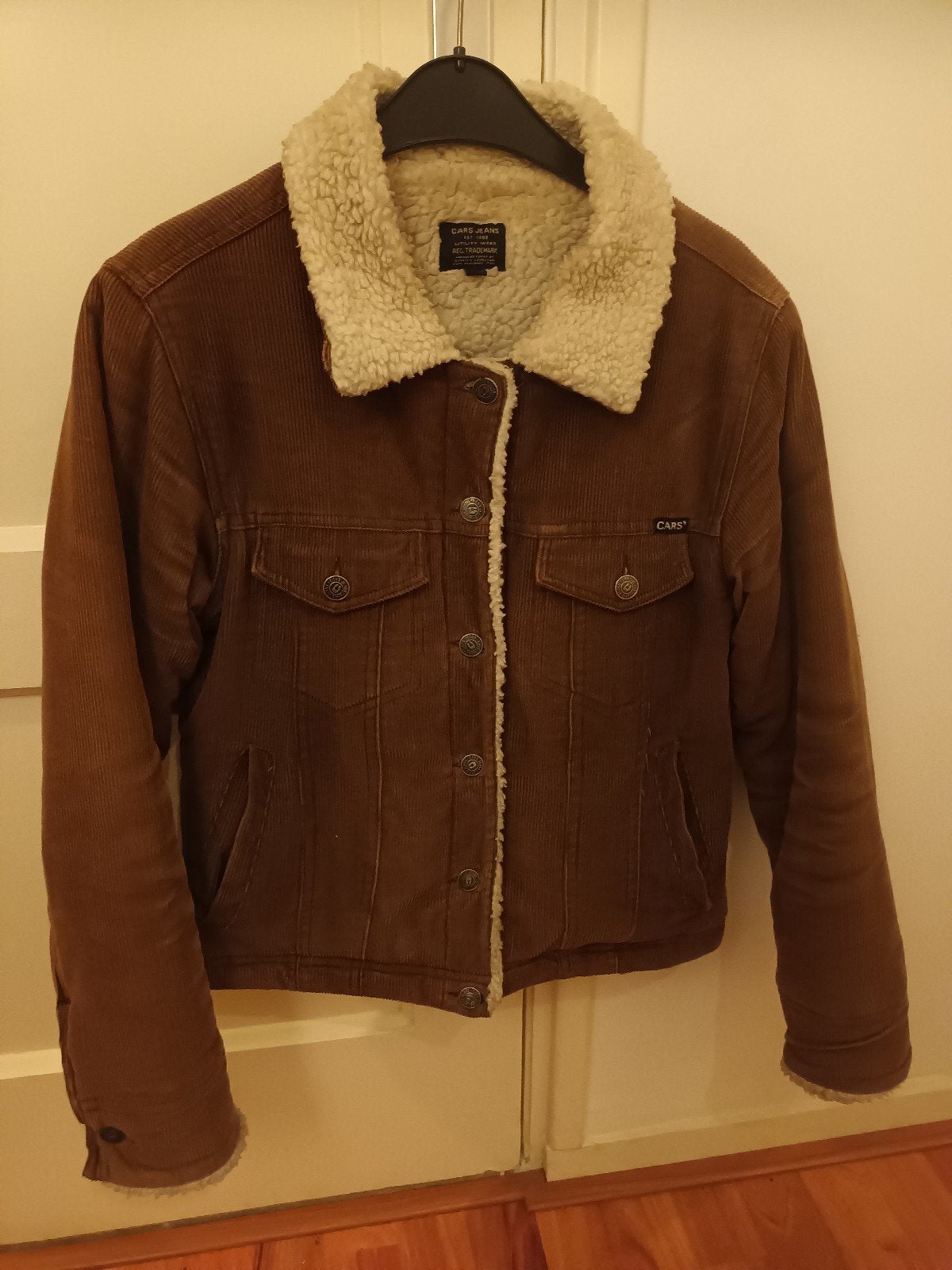Cars Jeans winter jas bruin M corduroy ribfluweel sherpa, Kleding | Dames, Maat 38/40 (M), Bruin, Ophalen of Verzenden, Gedragen
