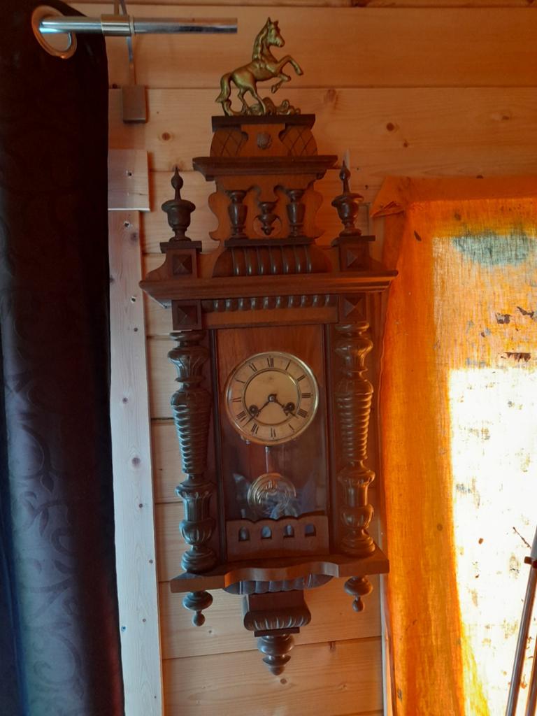 Leuke regalateur klok., Antiek en Kunst, Ophalen of Verzenden