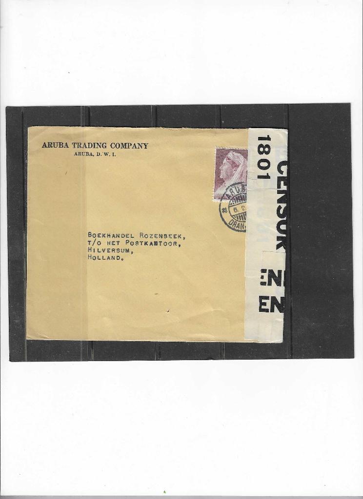 Ned.Antillen,censuur brief., Postzegels en Munten, Ophalen of Verzenden, Brief