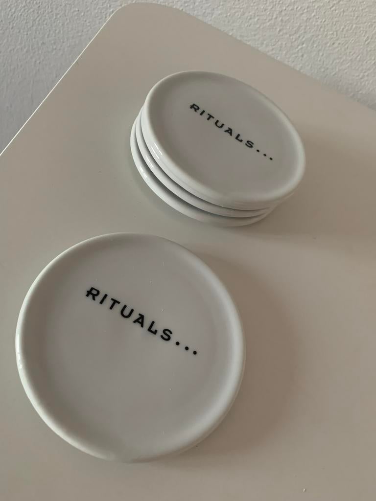Rituals onderzetters 4 stuks, Ophalen of Verzenden, Zo goed als nieuw, Glas, Overige stijlen