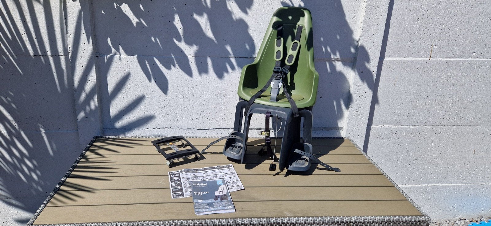 Bobike achterzit groen, Ophalen, Gebruikt, Voetsteuntjes