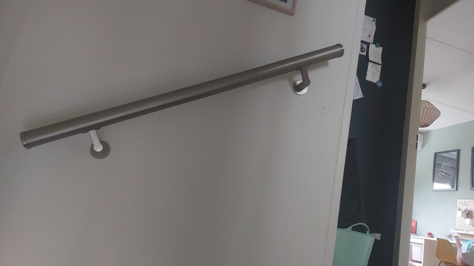 Trapleuning aluminium 4cm rond, Ophalen, Metaal, Wandkapstok, Minder dan 100 cm