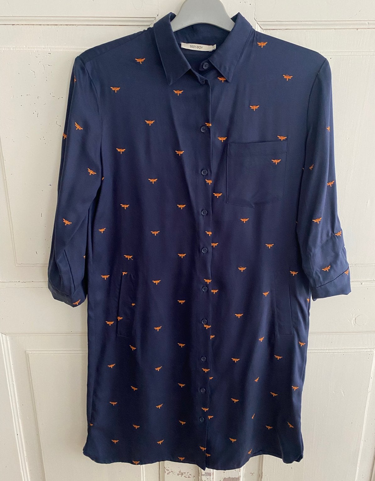Sissy-Boy donkerblauwe blousejurk maat S, Kleding | Dames, Blauw, Ophalen of Verzenden, Zo goed als nieuw, Maat 36 (S)