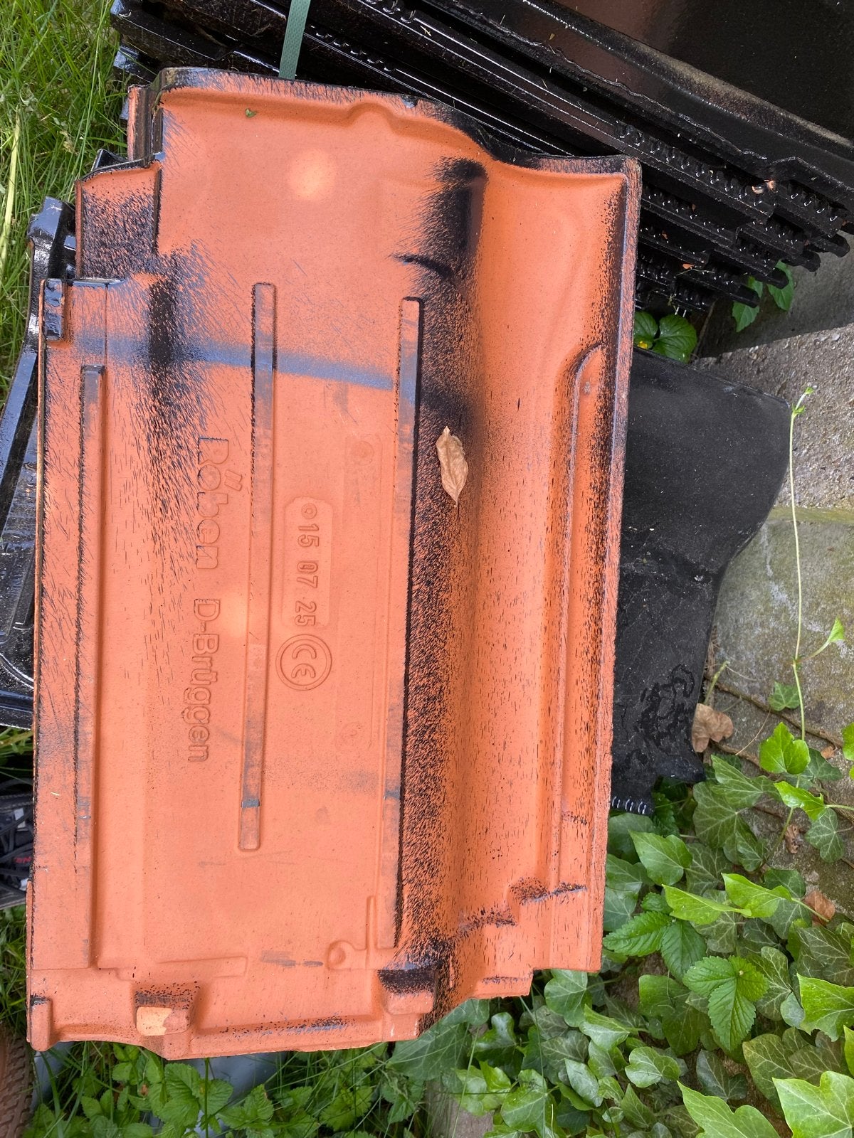 Geglazuurde dakpannen, panlat afstand 39 cm, Doe-het-zelf en Verbouw, Dakpannen en Dakbedekking, Steen of Klei, Zwart, Nieuw, Dakpannen