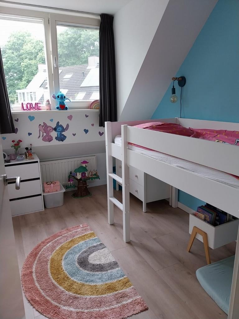 Halfhoogslaper Petit Amelie 200x90 cm met lattenbodem, Kinderen en Baby's, Kinderkamer | Stapelbedden en Hoogslapers, Ophalen