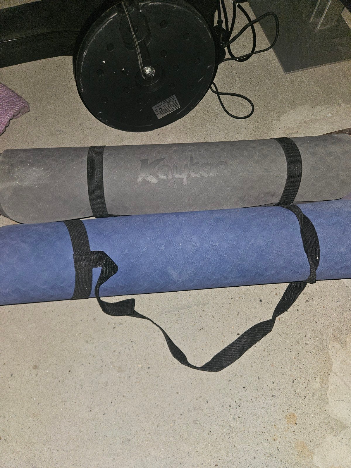 Set van 2 gebruikte yogamatten (grijs en blauw), Ophalen of Verzenden, Gebruikt, Yogamat