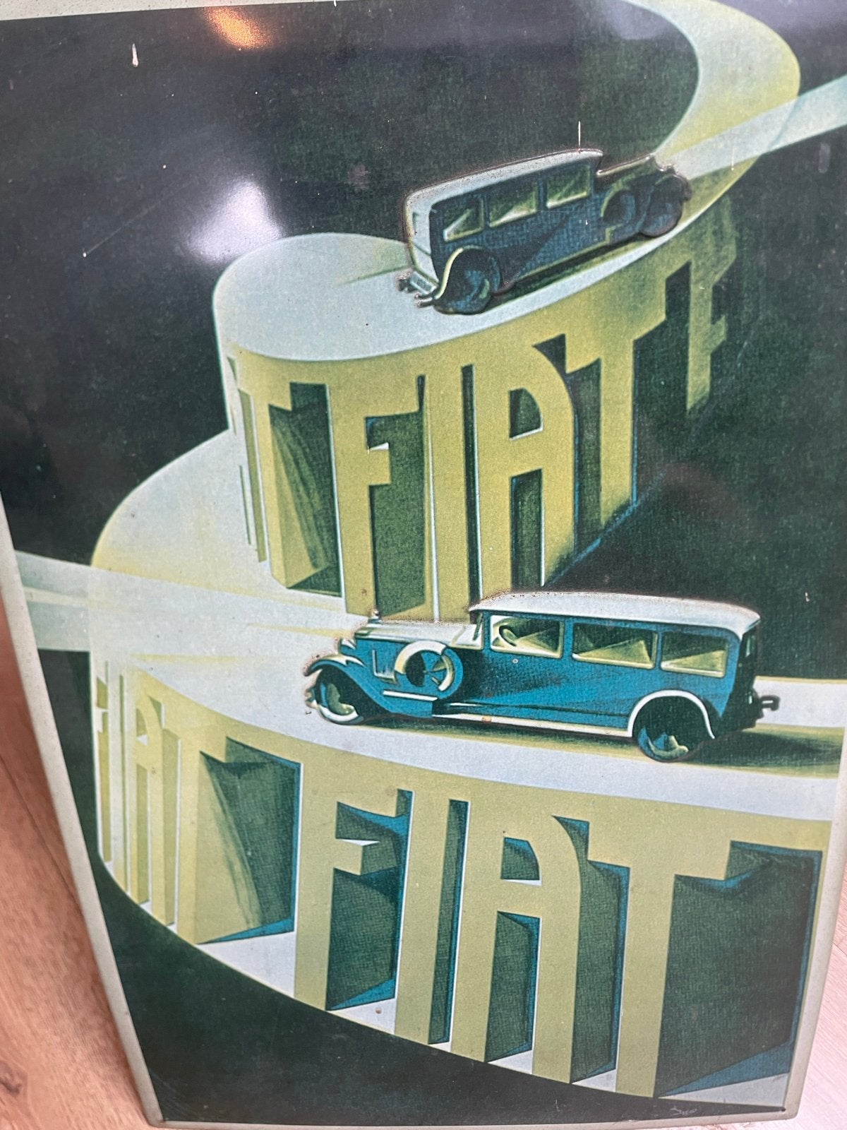 Fiat Emaille Reclamebord - Garage/Mancave Decoratie, Ophalen of Verzenden, Auto's