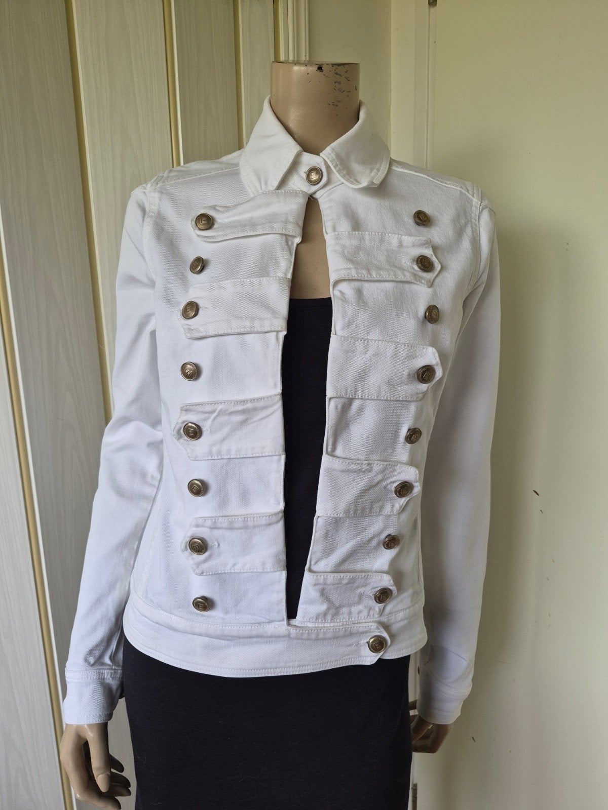 Erny van Reijmersdal witte military Napoleon blazer jasje 36, Wit, Ophalen of Verzenden, Zo goed als nieuw, Jasje