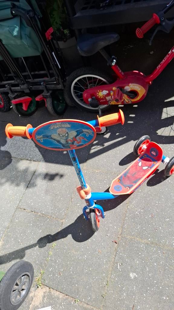 Kinderstepje Spiderman, Fietsen en Brommers, Steps, Gebruikt, Gewone step, Ophalen