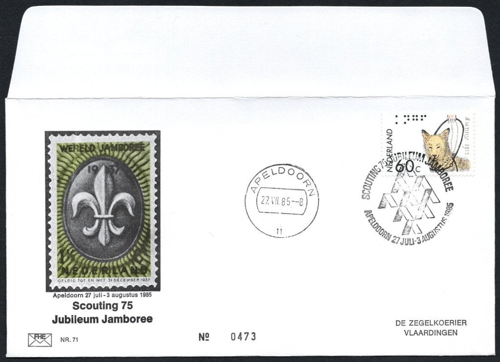 Scouting 75 Jubileum Jamboree - Apeldoorn 1985, Verzenden, Envelop