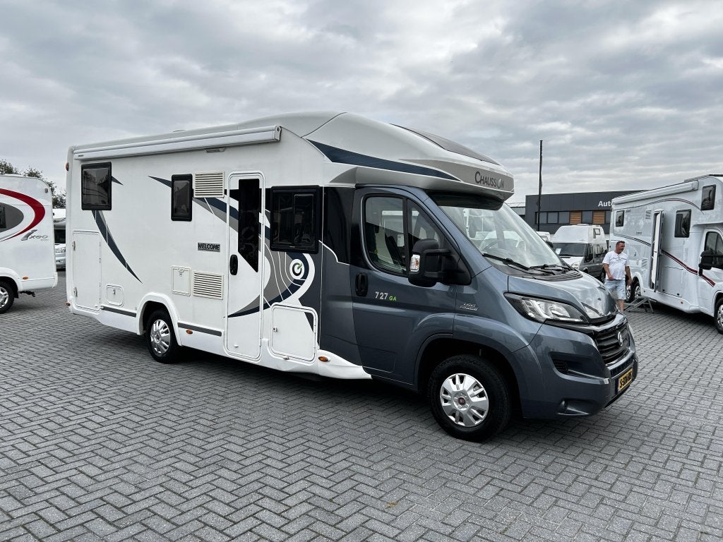Fiat Chausson Welcome 727GA Enkele-bedden/Hefbed/2016/Euro-5, Caravans en Kamperen, Fiat, 7 tot 8 meter, Half-integraal, 7 tot 8 meter
