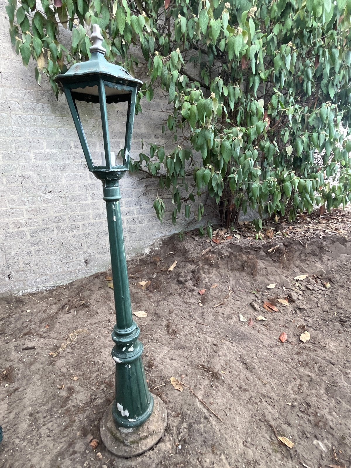 Gietijzeren lantaarnpaal - Compleet en werkend, Ophalen, Gebruikt, Staande lamp, Netvoeding