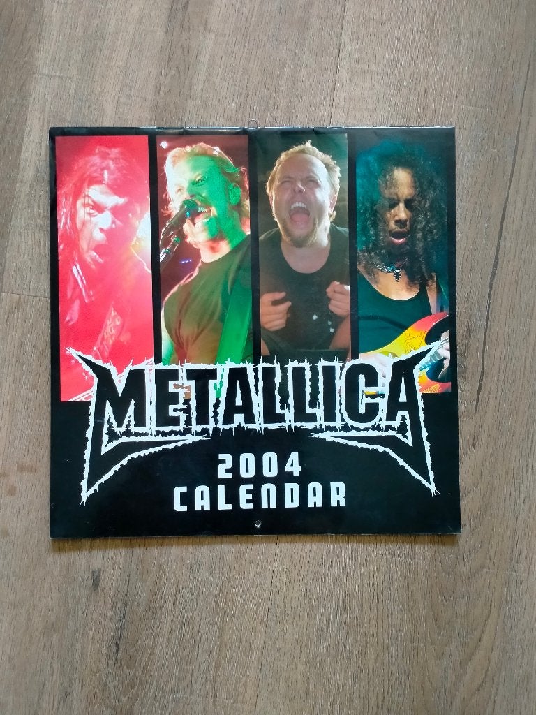 Metallica 2004 vintage kalender muziek hardrock metal, Verzenden, Gebruikt