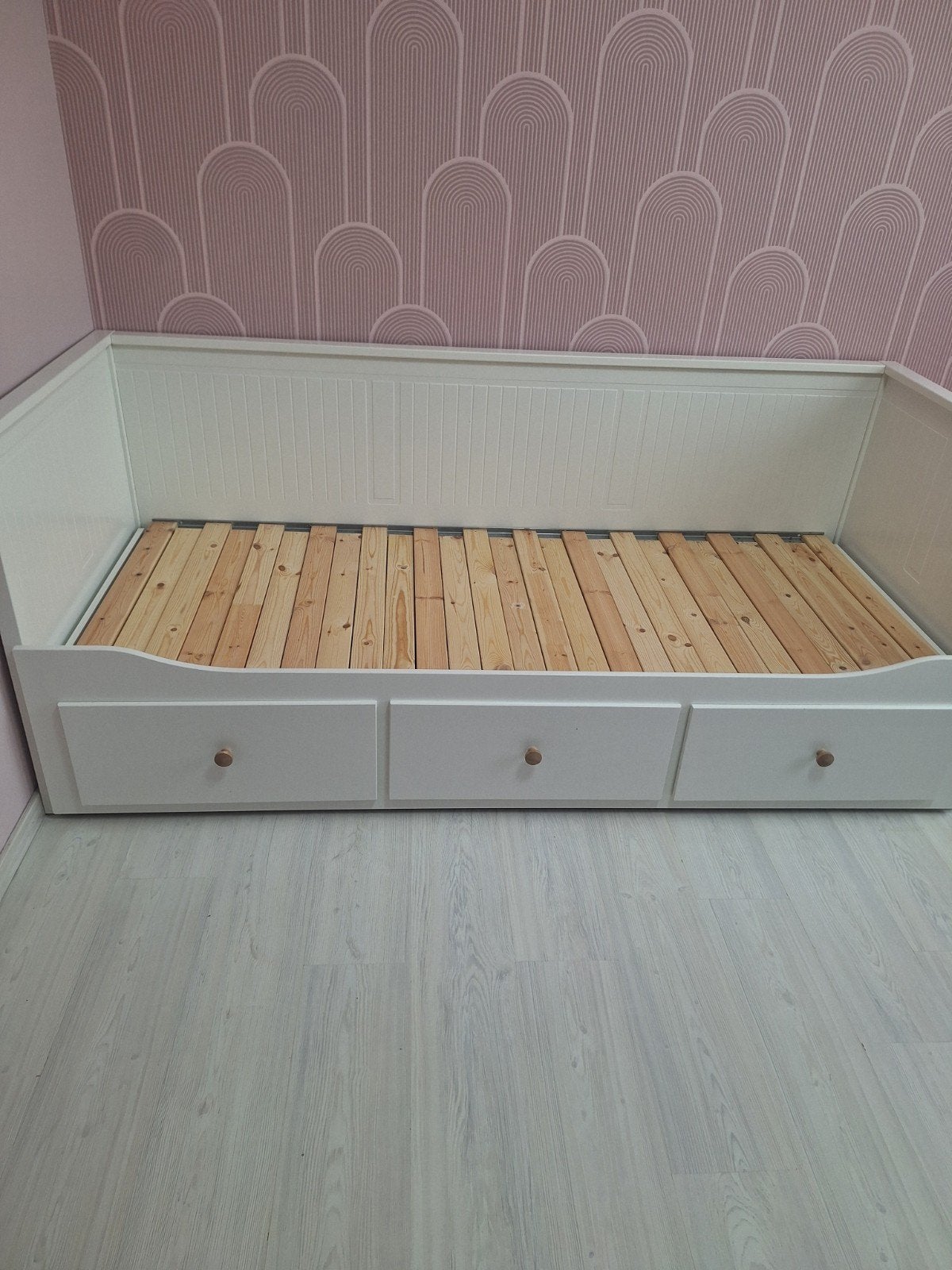 IKEA Hemnes Bedbank met 3 lades - Wit, Eenpersoons, Wit, Ophalen of Verzenden, Zo goed als nieuw
