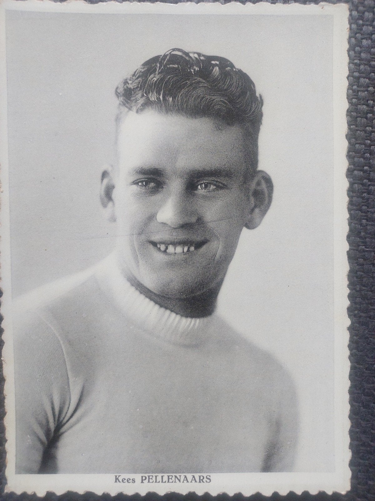Vintage foto Kees Pellaars wielrenner, Ophalen of Verzenden, Voor 1940