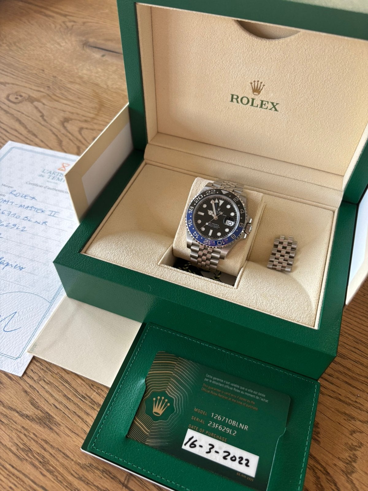 Rolex GMT-Master Batgirl II 40 Ref. 126710BLNR – Jubilee, Sieraden, Tassen en Uiterlijk, Horloges | Heren, Staal, Rolex, Polshorloge