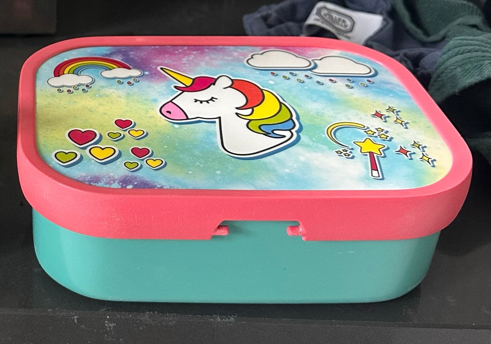 Mepal lunchbox / broodtrommel eenhoorn, Diversen, Ophalen of Verzenden, Gebruikt