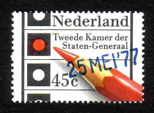 Nederland 1977 1132 Verkiezingen+opdruk, Postfris, Ophalen of Verzenden, Na 1940, Postfris