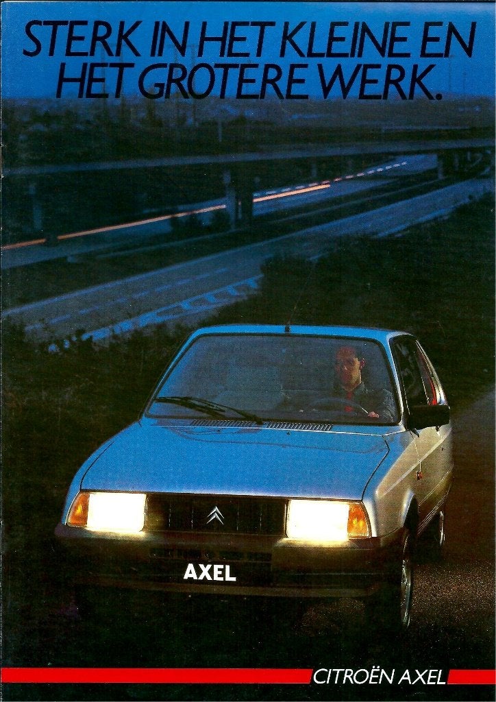 Folder Citroen Axel 1985, Ophalen of Verzenden, Gelezen, Citroën
