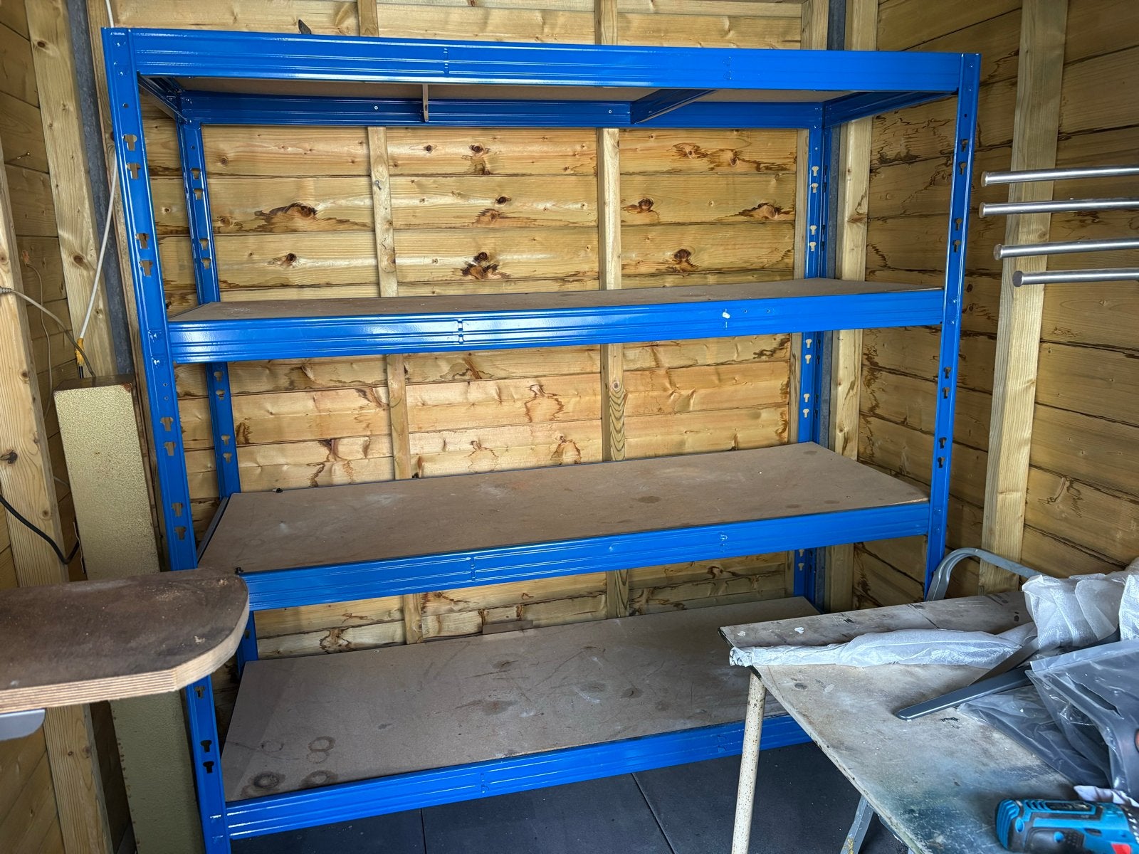 Stevige blauwe stelling afm 160x180x60, Ophalen of Verzenden, Gebruikt