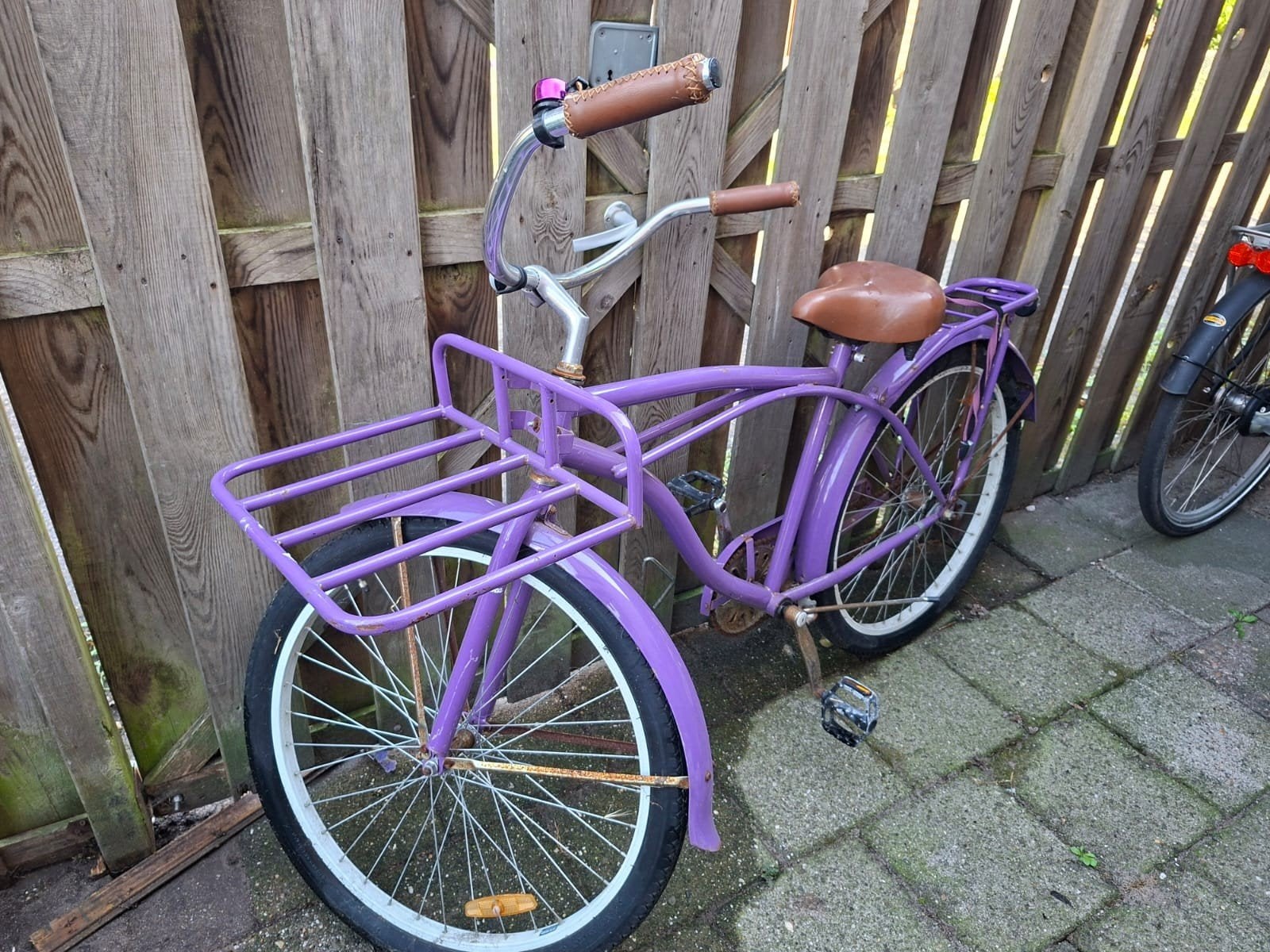 Milka fiets 26 inch - Paars, Terugtraprem, Milka, Gebruikt, Handrem