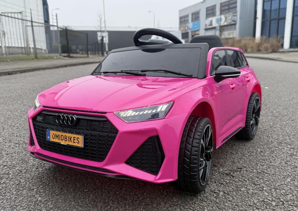 Audi RS6 12v zwart Afstandsbediening - Bluetooth - Leder NIE, Ophalen of Verzenden, Nieuw