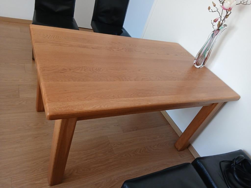 EIKEN eettafel, Ophalen, Eikenhout, 50 tot 100 cm, Zo goed als nieuw