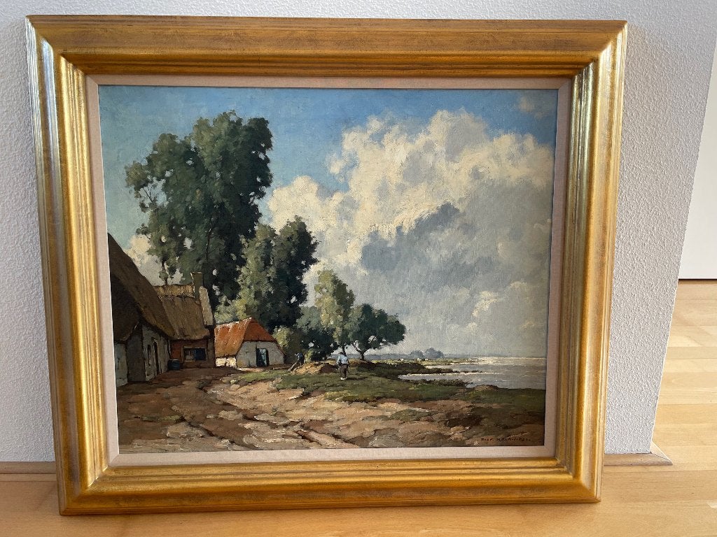 Landschap | Piet Rackwitsz, Ophalen, Landschap, Olieverf, Klassiek