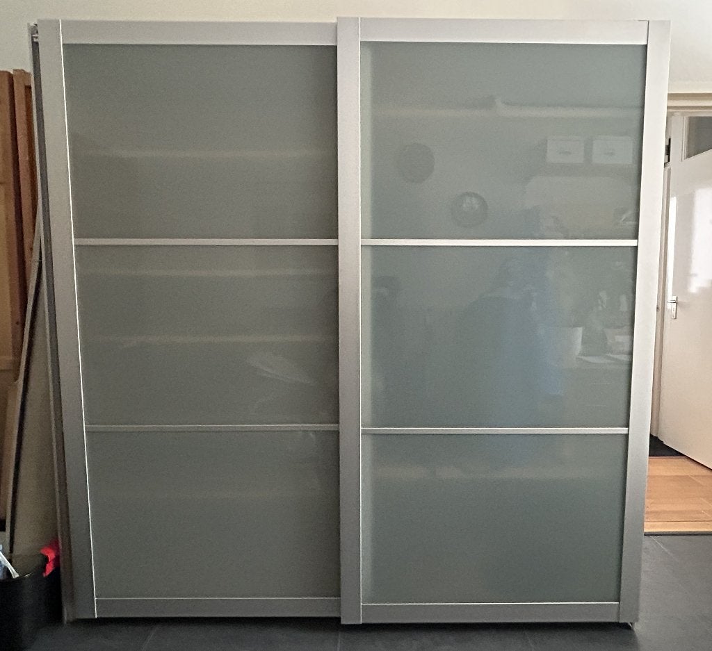 Complete IKEA PAX kast Grimo (2 delen), Ophalen, 150 tot 200 cm, 50 tot 75 cm, Gebruikt