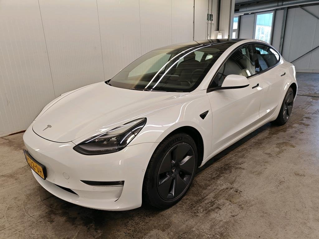 Tesla Model 3 Long-Range AWD 351pk 75 kWh 91% SoH FACELIFT [, Auto's, Automaat, Gebruikt, Zwart, Wit