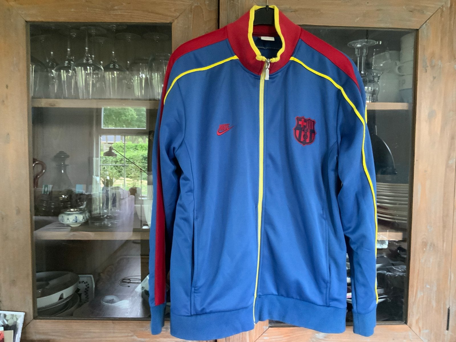 Nike FC Barcelona Trainingsjack - Maat XL, Blauw, Maat 56/58 (XL), Ophalen of Verzenden, Zo goed als nieuw