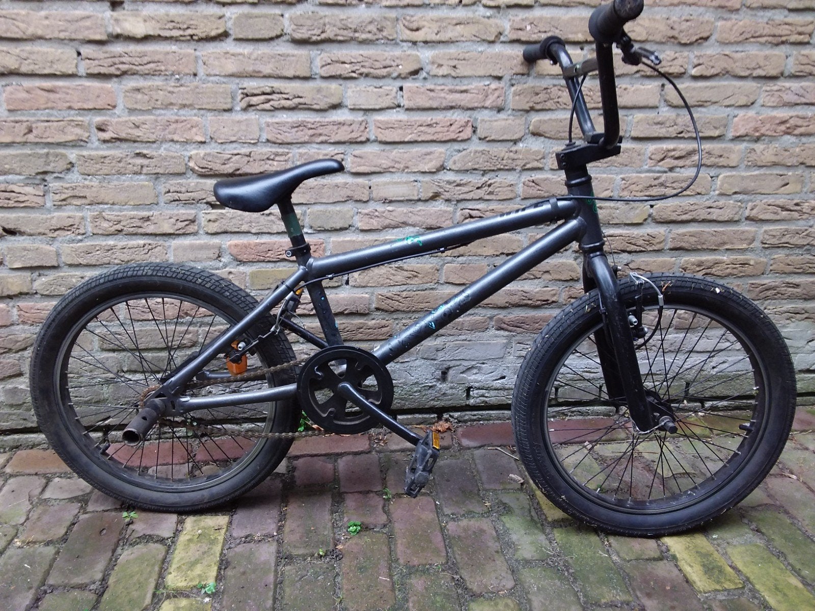 Gebruikte BMX fiets -  wipe 20 inch, Ophalen, Staal, Velgrem, Bmx wipe