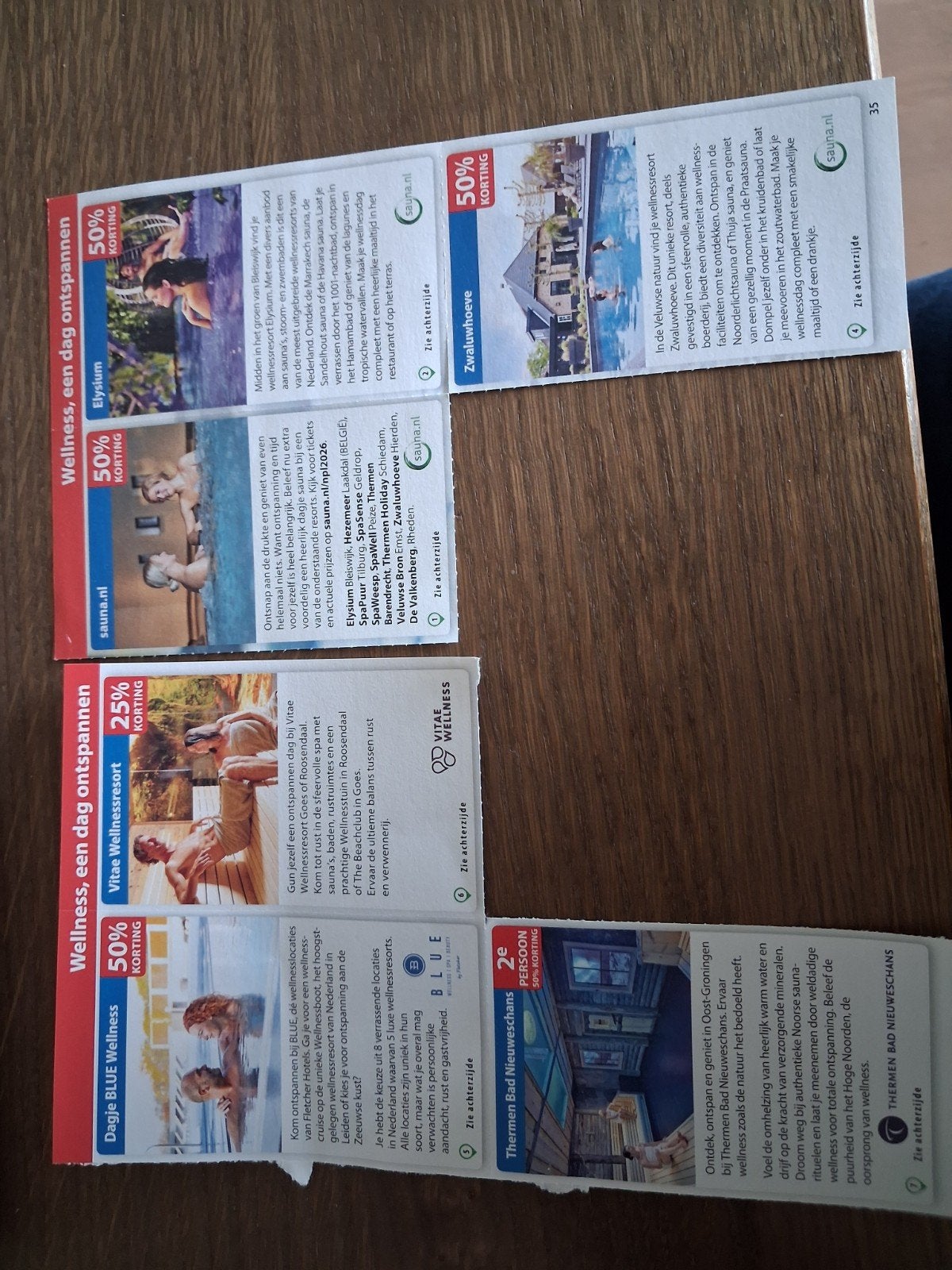 6 welness bonnen gratis. Alleen verzendkosten € 1.20, Eén persoon, Cadeaubon, Spa of Sauna