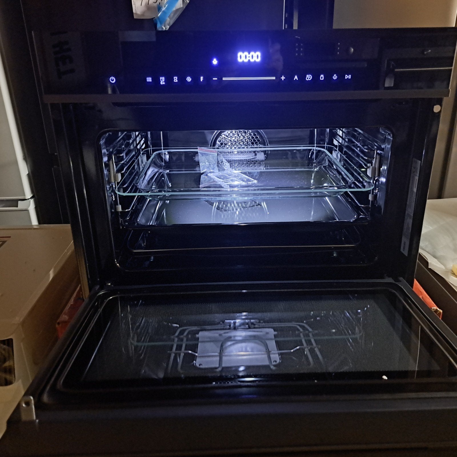 NIEUWE Tijdloze zwarte Frilec HAMBURG Combi oven - 50 liter, Ophalen, Minder dan 45 cm, Overige merken, Nieuw