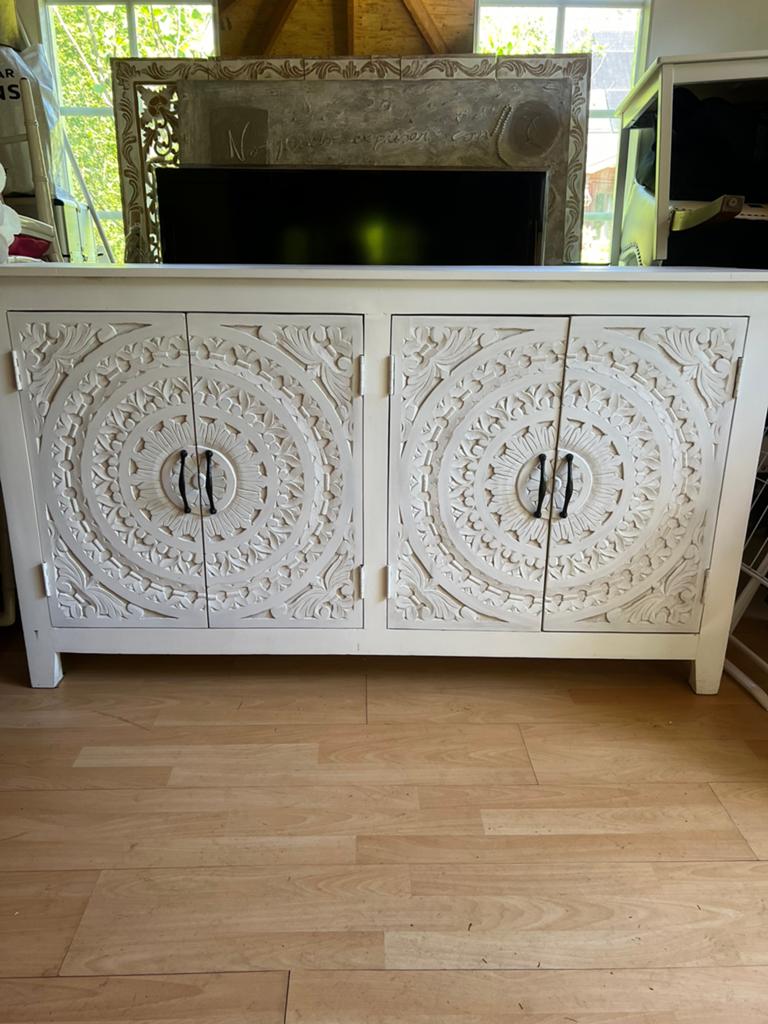 Dressoir Ibiza stijl, Ophalen, Met deur(en), 150 tot 200 cm, 25 tot 50 cm