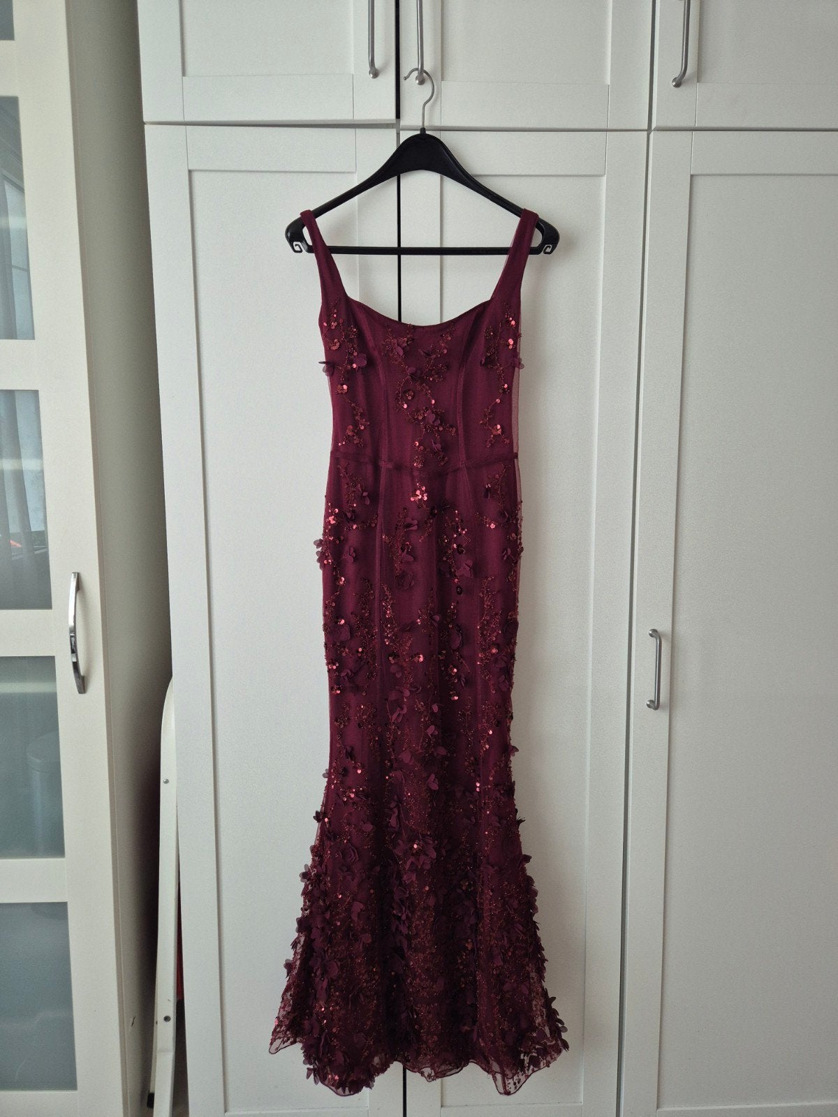 Oh Polly Wijnrode Jurk - Maat XXS/4/32, Kleding | Dames, Jurken, Nieuw, Ophalen of Verzenden, Maat 34 (XS) of kleiner, Oh Polly