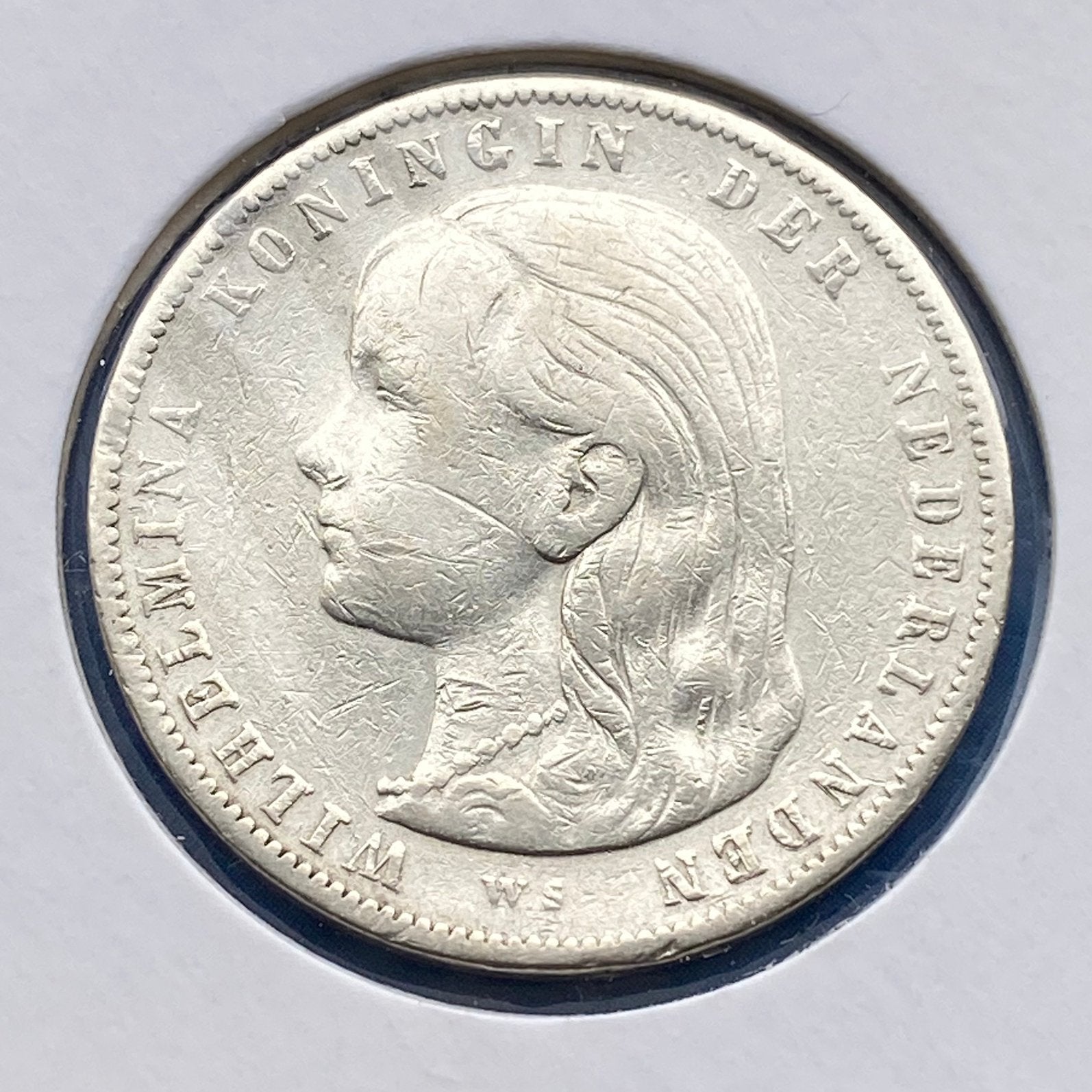 1 Gulden Zilver uit 1897 van Wilhelmina, Postzegels en Munten, Munten | Nederland, 1 gulden, Verzenden, Zilver, Koningin Wilhelmina