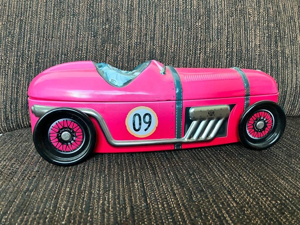 Lazzaroni & figli spa red car tin italiaanse trommel, Ophalen of Verzenden, Overige merken